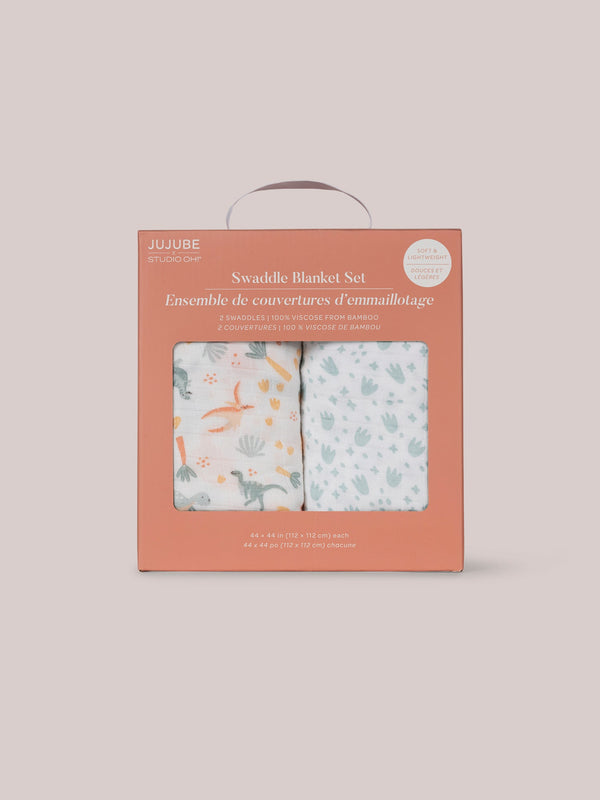 2-pack-square-swaddle-blanket-set-roarsome-JuJuBe at Sophia's StyleSwaddle Blanket Sets-1